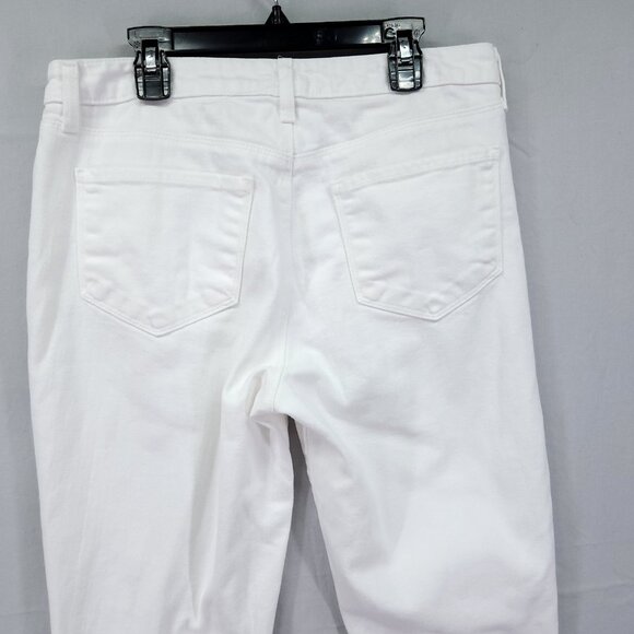 L’Agence Straight Leg Jeans 30 High Rise Baggie Cropped 24" White - Picture 9 of 12